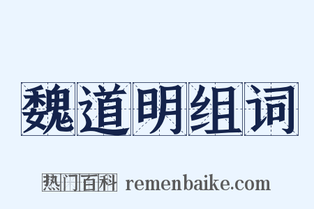 魏道明组词是什么意思的图片